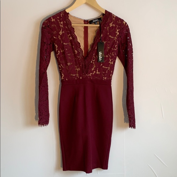 Lulus Swoon-er or Later Long Sleeve Lace Dress - Picture 9 of 10